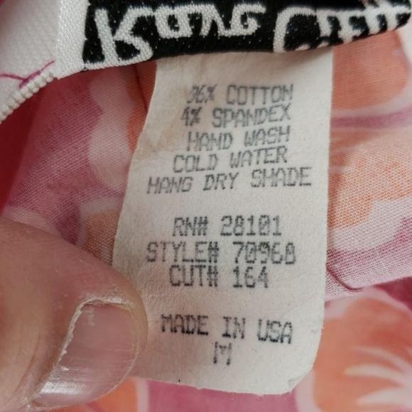 Rave City Tropical Pink Floral Print medium 90s Grunge Punk skater Emo Dress - Picture 8 of 8